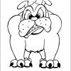 Desenho para Colorir - Cachorro Bulldog
